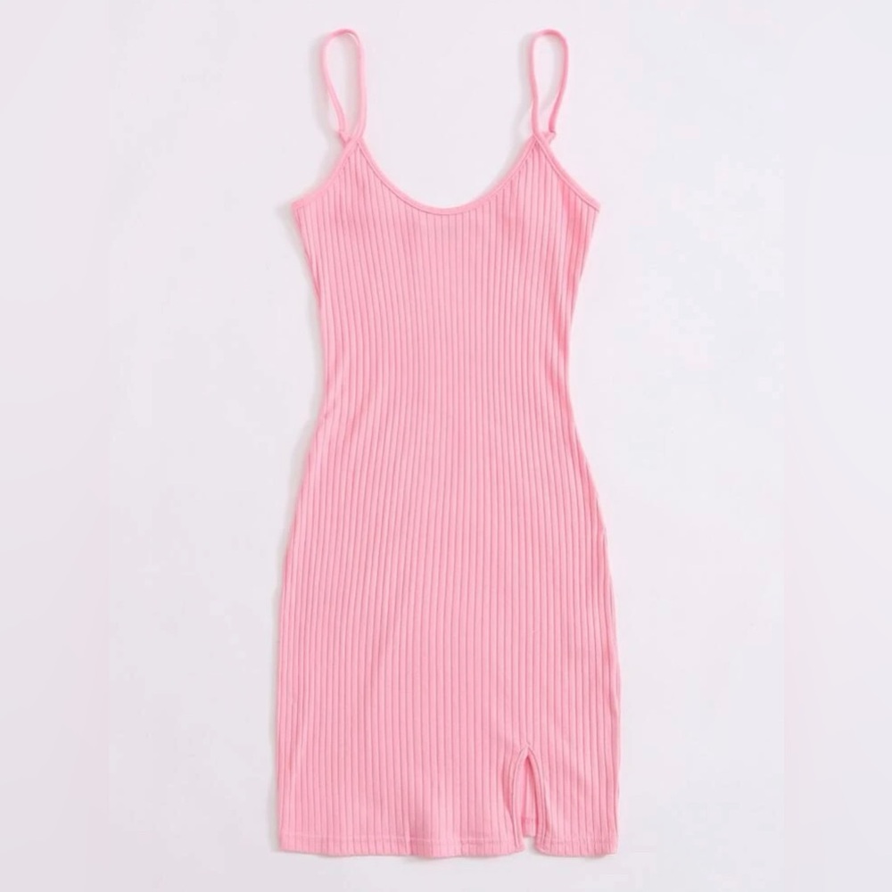 Pink mini dress